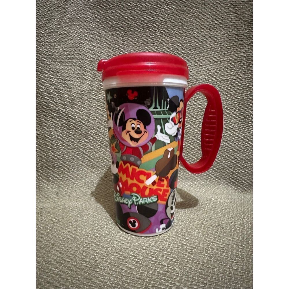 Walt Disney World Mickey Mouse Club Whirley Rapid Fill Reusable Travel Mug Cup